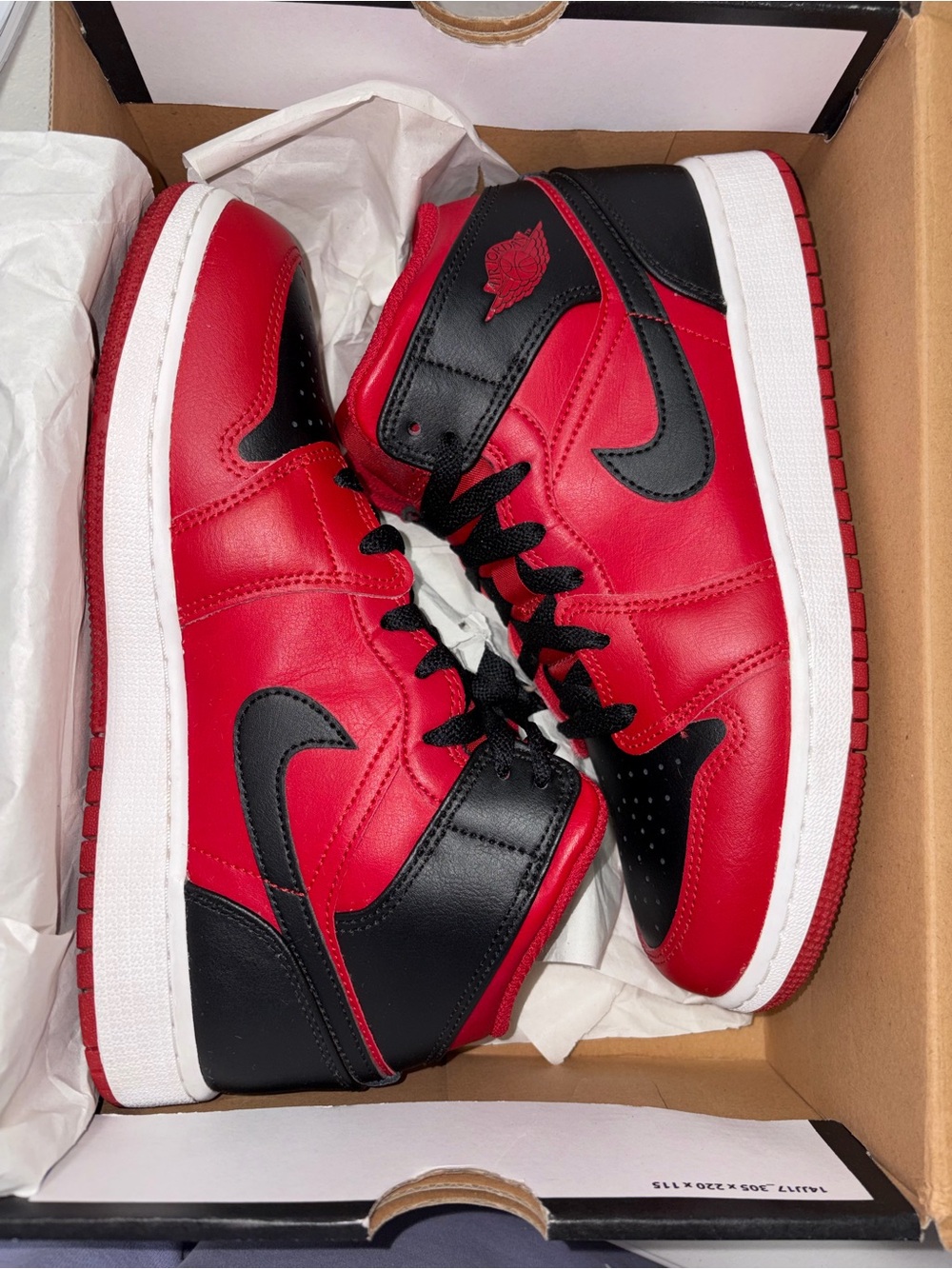 Nike Red and Black High-Top Basketball Sneakers